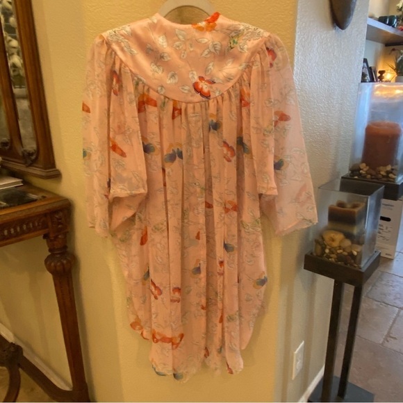 Vintage VICTORIA’S SECRET Gold Label Pink Lace Butterfly 2-Piece Robe Gown Set-S - Picture 6 of 12